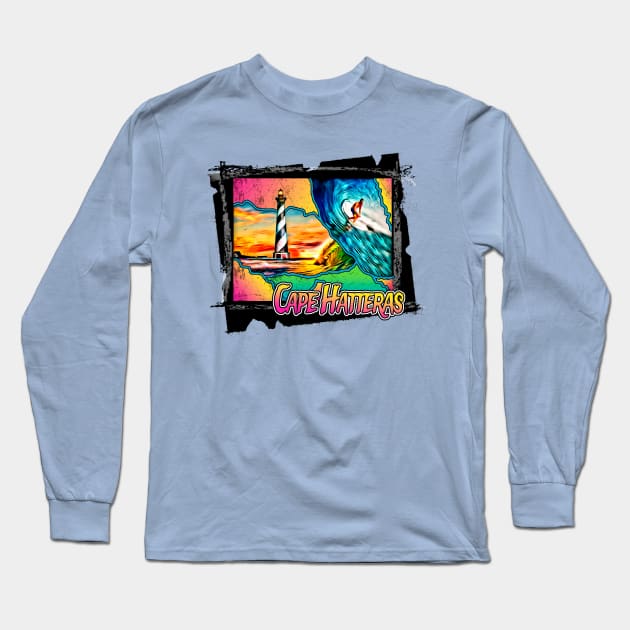 Cape Hatteras Long Sleeve T-Shirt by Digitanim8tor